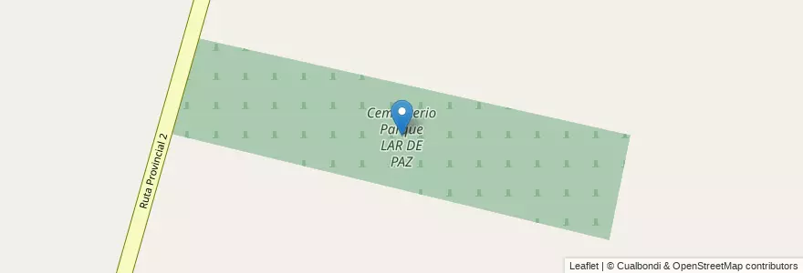 Mapa de ubicacion de Cementerio Parque LAR DE PAZ en Аргентина, Санта-Фе, Departamento La Capital, Municipio De Monte Vera.