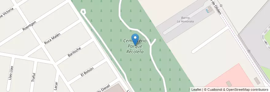 Mapa de ubicacion de Cementerio Parque Recoleta en آرژانتین, استان بوئنوس آیرس, Partido Del Pilar, Del Viso.