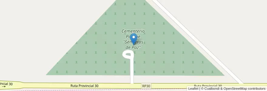 Mapa de ubicacion de Cementerio Parque "Senderos de Paz" en アルゼンチン, ブエノスアイレス州, Partido De Chivilcoy, Chivilcoy.