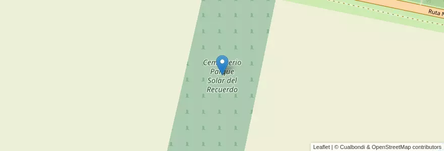 Mapa de ubicacion de Cementerio Parque Solar del Recuerdo en アルゼンチン, コルドバ州, Departamento Marcos Juárez, Pedanía Espinillos.