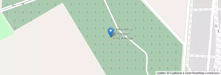 Mapa de ubicacion de Cementerio Parque Villa Allende en Argentinien, Provinz Córdoba, Departamento Colón, Municipio De Villa Allende, Pedanía Río Ceballos, Villa Allende.
