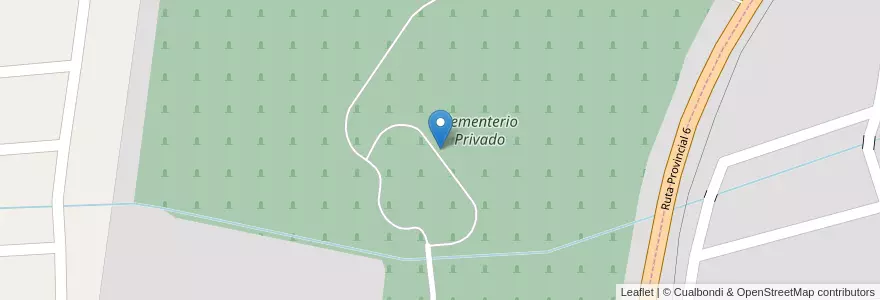Mapa de ubicacion de Cementerio Privado en Arjantin, Río Negro, General Roca, Departamento General Roca.