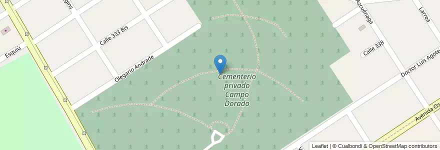 Mapa de ubicacion de Cementerio privado Campo Dorado en Arjantin, Buenos Aires, Partido De Quilmes, Quilmes.