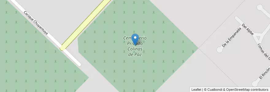 Mapa de ubicacion de Cementerio Privado Colinas de Paz en 阿根廷, 布宜诺斯艾利斯省, Partido De General Pueyrredón, Mar Del Plata.