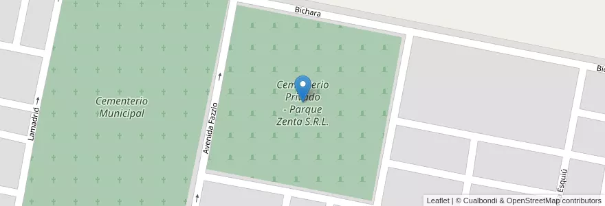 Mapa de ubicacion de Cementerio Privado - Parque Zenta S.R.L. en Argentine, Salta, Orán, Municipio De San Ramón De La Nueva Orán, San Ramón De La Nueva Orán.