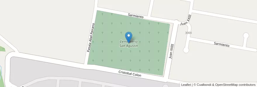 Mapa de ubicacion de Cementerio San Agustin en アルゼンチン, トゥクマン州, Departamento Yerba Buena, Yerba Buena.