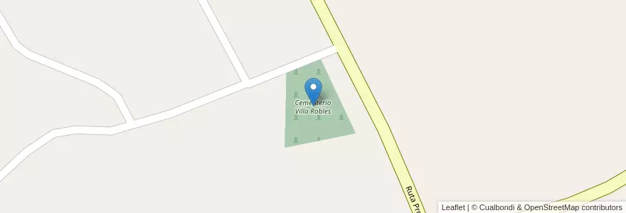 Mapa de ubicacion de Cementerio Villa Robles en Argentinië, Santiago Del Estero, Departamento Robles.