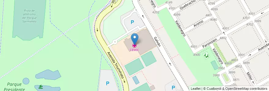 Mapa de ubicacion de CEMIC, Saavedra en آرژانتین, Ciudad Autónoma De Buenos Aires, Comuna 12, Partido De Vicente López, Buenos Aires, Vicente López.