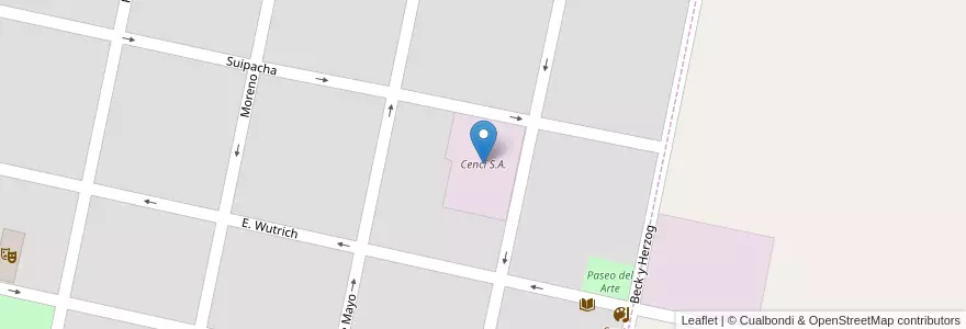 Mapa de ubicacion de Cenci S.A. en Argentine, Santa Fe, Departamento Las Colonias, San Carlos Centro, San Carlos Centro.