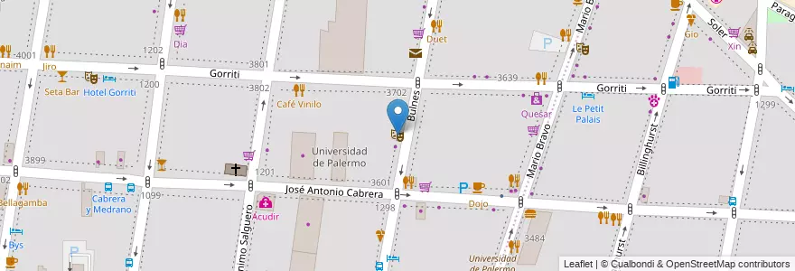 Mapa de ubicacion de Cendas, Palermo en Аргентина, Буэнос-Айрес, Буэнос-Айрес, Comuna 14.