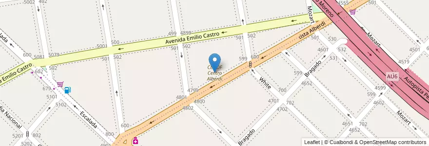 Mapa de ubicacion de CENOF Centro Alberdi, Villa Luro en 아르헨티나, Ciudad Autónoma De Buenos Aires, Comuna 9, 부에노스아이레스.