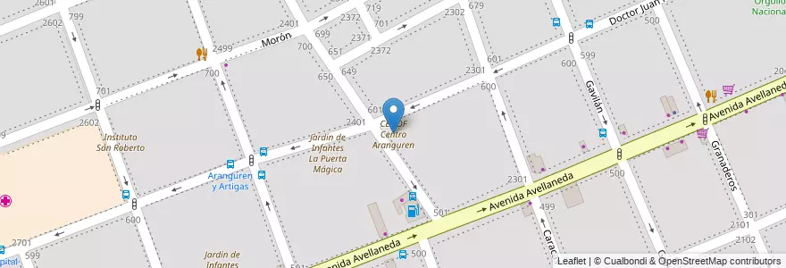 Mapa de ubicacion de CENOF Centro Aranguren, Flores en Argentinien, Ciudad Autónoma De Buenos Aires, Comuna 7, Buenos Aires.