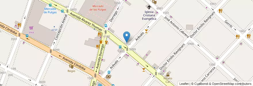 Mapa de ubicacion de CENOF Centro Arévalo, Palermo en Arjantin, Ciudad Autónoma De Buenos Aires, Buenos Aires.