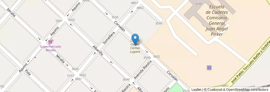 Mapa de ubicacion de CENOF Centro Cáritas Lugano, Villa Lugano en Argentinië, Ciudad Autónoma De Buenos Aires, Buenos Aires, Comuna 8.
