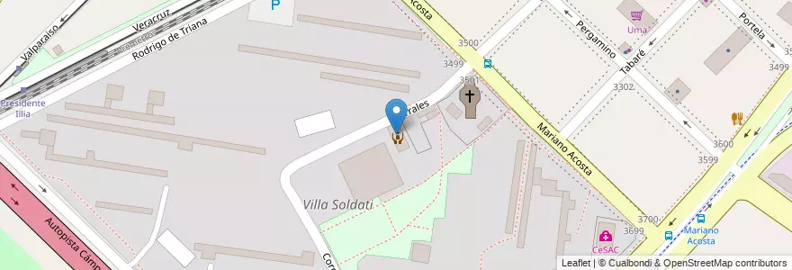 Mapa de ubicacion de CENOF Centro Corrales, Villa Soldati en Argentinien, Ciudad Autónoma De Buenos Aires, Buenos Aires, Comuna 8.
