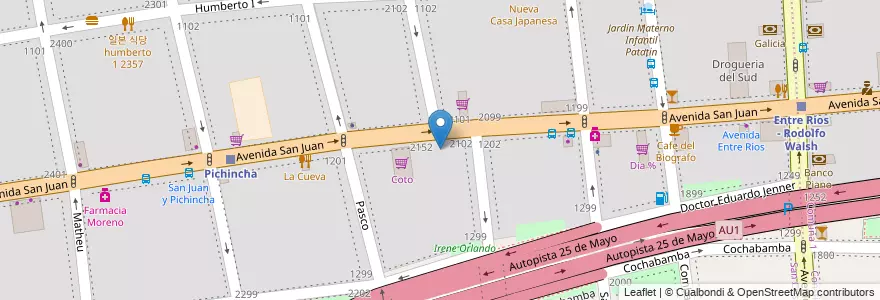 Mapa de ubicacion de CENOF Centro Integrador Almafuerte, San Cristobal en الأرجنتين, Ciudad Autónoma De Buenos Aires, Comuna 3, Buenos Aires.