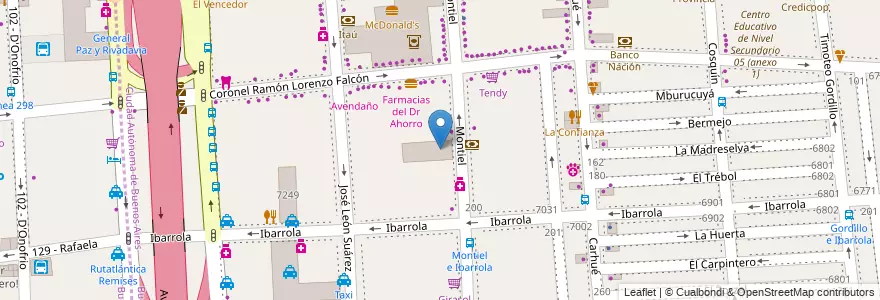 Mapa de ubicacion de CENOF Centro Montiel, Liniers en アルゼンチン, Ciudad Autónoma De Buenos Aires, Comuna 9, ブエノスアイレス.
