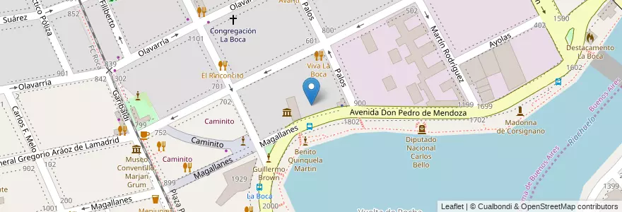 Mapa de ubicacion de CENOF Centro Museo Quinquela Martín, Boca en 阿根廷, Ciudad Autónoma De Buenos Aires, Comuna 4, 布宜诺斯艾利斯.