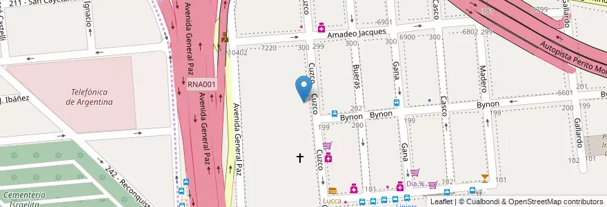Mapa de ubicacion de CENOF Centro San Cayetano, Liniers en Argentinien, Ciudad Autónoma De Buenos Aires, Buenos Aires, Partido De Tres De Febrero.