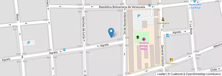 Mapa de ubicacion de CENOF D.E. 06 "Centro Municipal del Tango" - Escuela Primaria 12/06°, Balvanera en 阿根廷, Ciudad Autónoma De Buenos Aires, Comuna 3, 布宜诺斯艾利斯.
