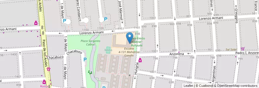 Mapa de ubicacion de CENS 3-411 - Raquel Robert en 아르헨티나, 칠레, Mendoza, Godoy Cruz, Departamento Godoy Cruz, Distrito Ciudad De Godoy Cruz.