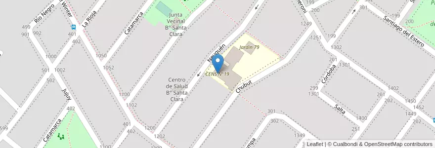 Mapa de ubicacion de CENS N°19 en アルゼンチン, リオネグロ州, Departamento Adolfo Alsina, Viedma, Viedma.