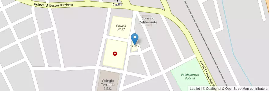 Mapa de ubicacion de C.E.N.S. en Argentine, Catamarca, Departamento La Paz, Municipio De Recreo, Recreo.