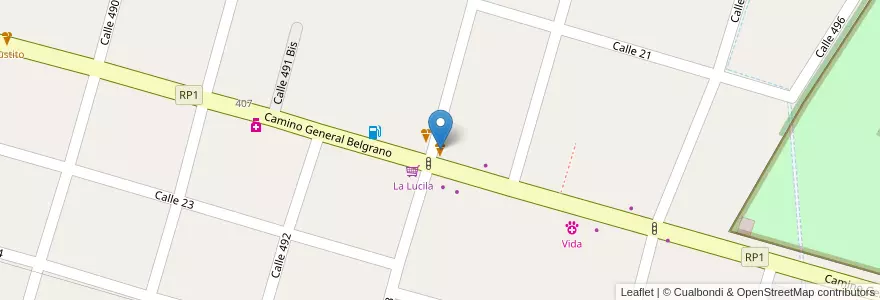 Mapa de ubicacion de Centauro, Gonnet en 阿根廷, 布宜诺斯艾利斯省, Partido De La Plata, Manuel B. Gonnet.