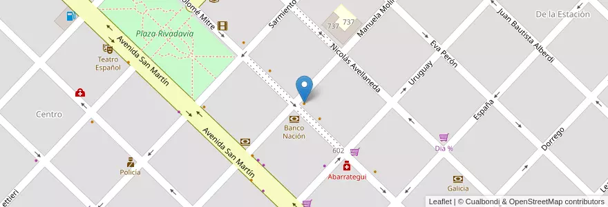 Mapa de ubicacion de Centenario en Arjantin, Buenos Aires, Partido De General Viamonte, Los Toldos.