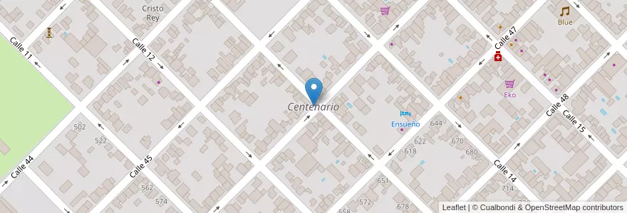 Mapa de ubicacion de Centenario en Argentine, Province De Buenos Aires, Partido De Colón, Colón.