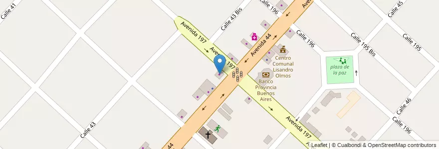 Mapa de ubicacion de Center Hogar, Lisandro Olmos en Argentina, Buenos Aires, Partido De La Plata, Lisandro Olmos.