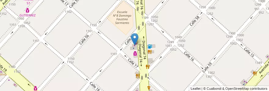 Mapa de ubicacion de Center Motos, Casco Urbano en Arjantin, Buenos Aires, Partido De La Plata, La Plata.