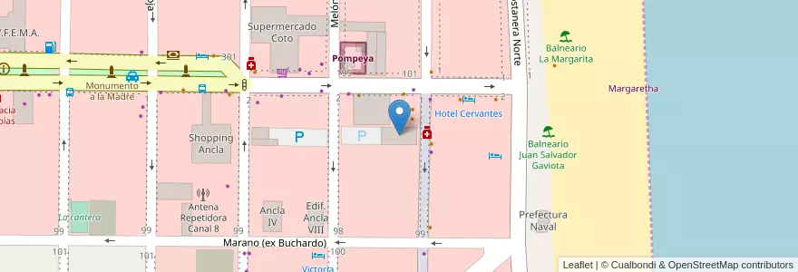Mapa de ubicacion de CenterPlay en 阿根廷, Mar De Ajó.