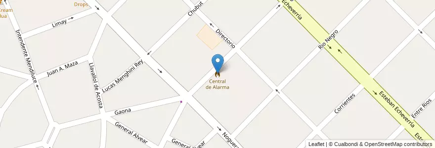 Mapa de ubicacion de Central de Alarma en Argentinië, Buenos Aires, Partido De Merlo, San Antonio De Padua.
