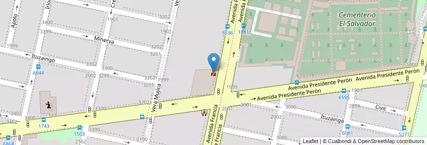 Mapa de ubicacion de Central de Operaciones de Emergencia en Arjantin, Santa Fe, Departamento Rosario, Municipio De Rosario, Rosario.