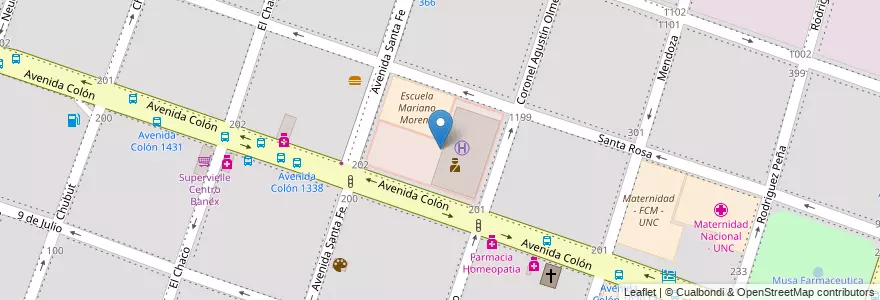 Mapa de ubicacion de Central de Policia Córdoba en الأرجنتين, Córdoba, Departamento Capital, Pedanía Capital, Córdoba, Municipio De Córdoba.