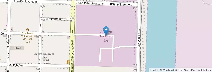 Mapa de ubicacion de Central Dock Sud S.A. en Argentinien, Provinz Buenos Aires.