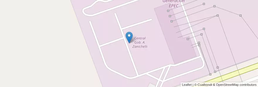 Mapa de ubicacion de Central Gob. A. Zanichelli en アルゼンチン, コルドバ州, Departamento Río Segundo, Pedanía Pilar, Municipio De Pilar.