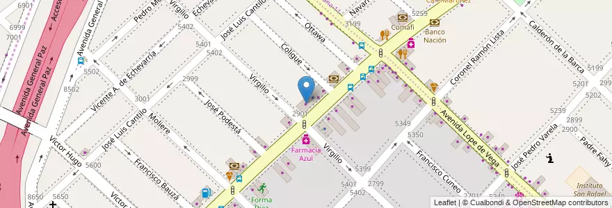 Mapa de ubicacion de Central House, Villa Real en 阿根廷, 布宜诺斯艾利斯省, Comuna 10, Partido De Tres De Febrero.