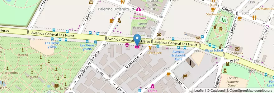 Mapa de ubicacion de Central Lab, Palermo en 阿根廷, Ciudad Autónoma De Buenos Aires, 布宜诺斯艾利斯, Comuna 14.