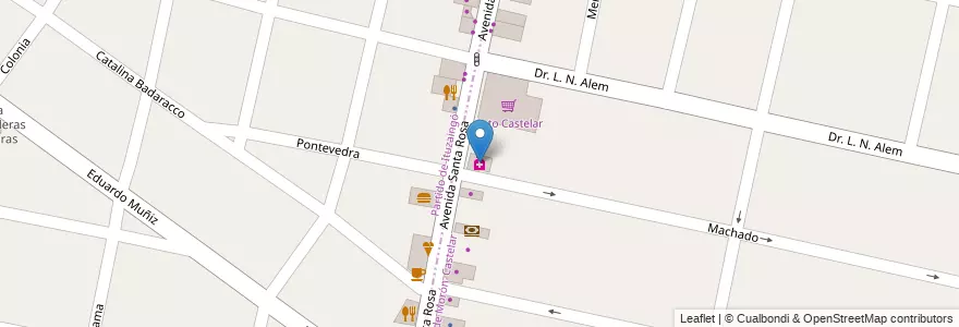 Mapa de ubicacion de Central Oeste en Arjantin, Buenos Aires, Partido De Morón, Castelar.