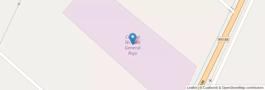 Mapa de ubicacion de Central Térmica General Rojo en 아르헨티나, 부에노스아이레스주, Partido De San Nicolás.