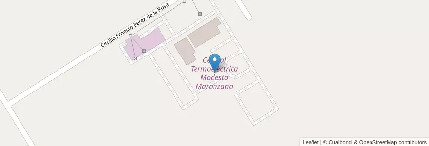 Mapa de ubicacion de Central Termoeléctrica Modesto Maranzana en آرژانتین, Córdoba, Departamento Río Cuarto, Pedanía Río Cuarto, Municipio De Río Cuarto, Río Cuarto.