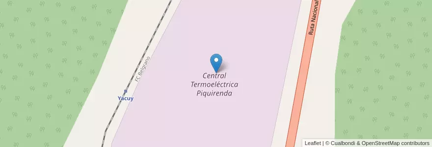 Mapa de ubicacion de Central Termoeléctrica Piquirenda en آرژانتین, Salta, General San Martín, Municipio De Aguaray.