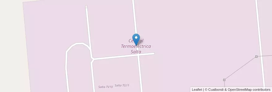 Mapa de ubicacion de Central Termoeléctrica Salta en アルゼンチン, サルタ州, General Güemes, Municipio De Campo Santo.