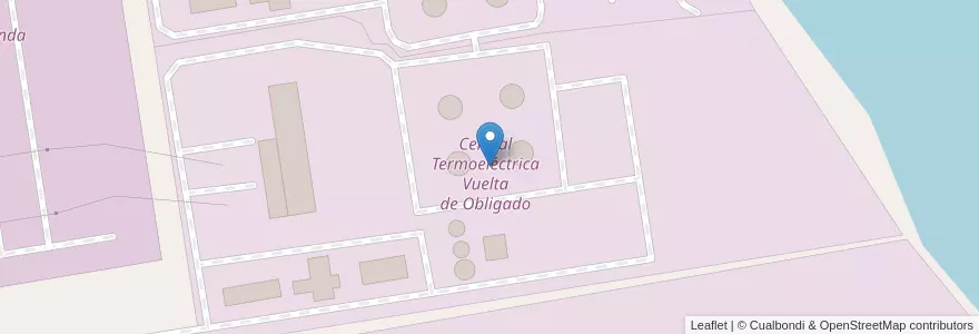 Mapa de ubicacion de Central Termoeléctrica Vuelta de Obligado en آرژانتین, سانتافه, Departamento San Lorenzo, Municipio De Timbúes.