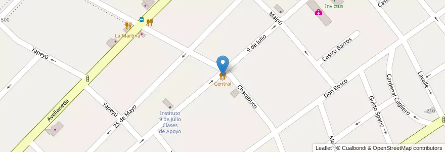 Mapa de ubicacion de Central en 아르헨티나, 부에노스아이레스주, Partido De Quilmes, Bernal.
