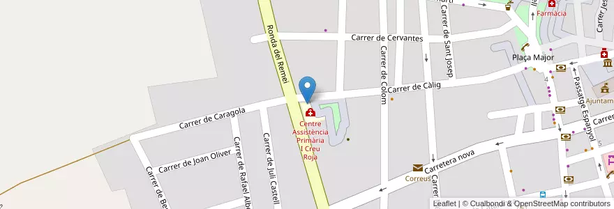 Mapa de ubicacion de Centre Assistència Primària I Creu Roja en Spanien, Katalonien, Tarragona, Montsià, Alcanar.