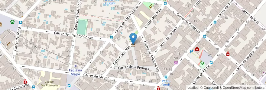 Mapa de ubicacion de Centre Civic Riera Alta en İspanya, Catalunya, Barcelona, Barcelonès, Badalona, Santa Coloma De Gramenet.