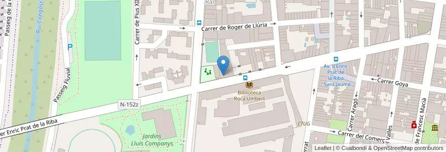 Mapa de ubicacion de Centre de Normalització Lingüística del Vallés en スペイン, カタルーニャ州, Barcelona, バリェス・オリエンタル, Granollers.